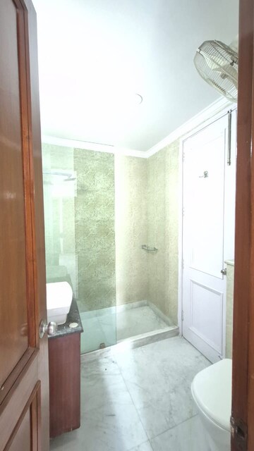 Bathroom in 3 BHK Builder Floor at DDA Taimoor Enclave, New Friends Colony – for Rent