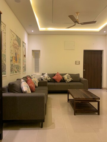 Living Room in 3 BHK Apartment at Hill Ridge Springs, Gachibowli – for Rent