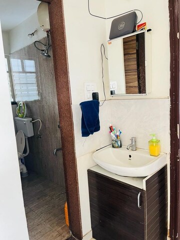 Bathroom in 2 BHK Apartment at Saakaar Silvana Apartment, Kharadi – for Rent