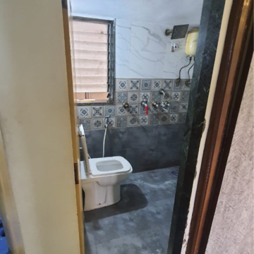Attached Bathroom in 1 BHK Apartment at Sai Baba Vihar Complex, Kavesar – for Rent