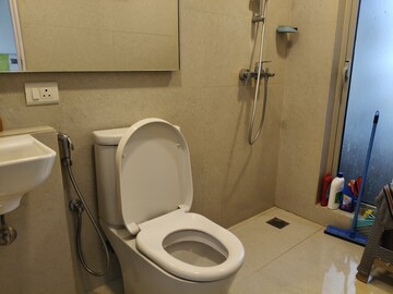 Bathroom in 1 RK Apartment at Hiranandani Estate Solitaire C, Ghodbunder Road – for Rent