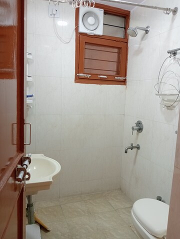 Bathroom in 3 BHK Apartment at Lord Mahavira Apartment, Sector 29 – for Rent