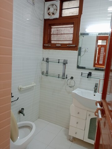 Bathroom in 3 BHK Apartment at Lord Mahavira Apartment, Sector 29 – for Rent