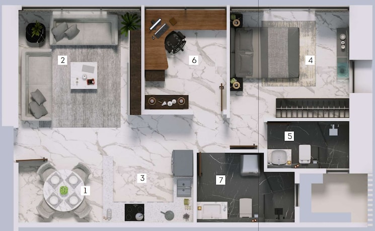 Floor Plan, the-aga-hall-estate 2 Bedroom 841 Sq.Ft. Apartment In Mazgaon Mumbai 8828220