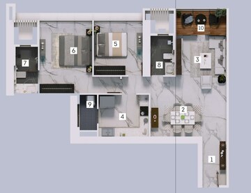 Floor Plan in 2 BHK Apartment at The Aga Hall Estate, Mazgaon – for Sale