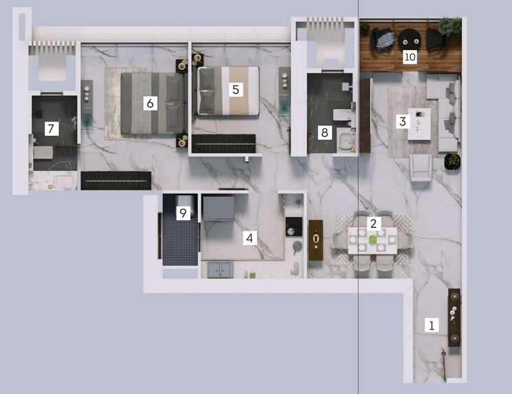 Floor Plan, the-aga-hall-estate 2 Bedroom 866 Sq.Ft. Apartment In Mazgaon Mumbai 8828260