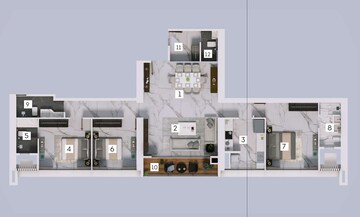 Floor Plan in 2 BHK Apartment at The Aga Hall Estate, Mazgaon – for Sale