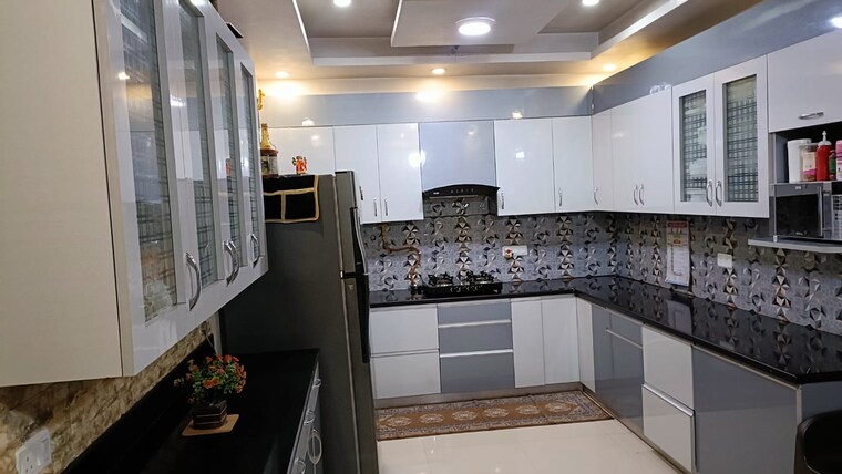 Kitchen, indus-palm-drive 4 Bedroom 97 Sq.Yd. Villa In Raj Nagar Extension Ghaziabad 8828322