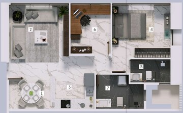 Floor Plan in 2 BHK Apartment at The Aga Hall Estate, Mazgaon – for Sale