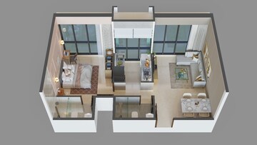 Team Area in 1 BHK Apartment at Viyaara Altiora, Mahim West – for Sale