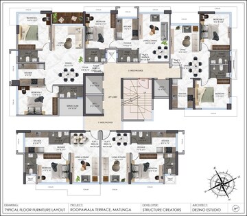 Floor Plan in 1 BHK Apartment at Viyaara Altiora, Mahim West – for Sale