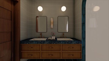 Bathroom in 5 BHK Villa at Socorro – for Sale