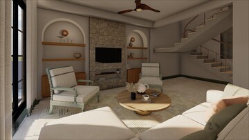 Living Room in 5 BHK Villa at Socorro – for Sale
