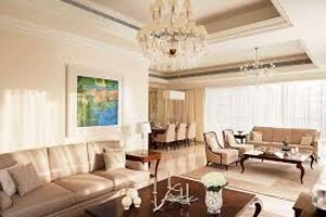 Living Room in 3 BHK Apartment at Lodha Trump Tower, Worli – for Sale