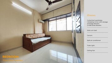 Living Room in 2 BHK Apartment at Valentine Apartments, Goregaon East – for Rent