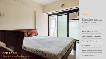 Bedroom in 2 BHK Apartment at Valentine Apartments, Goregaon East – for Rent
