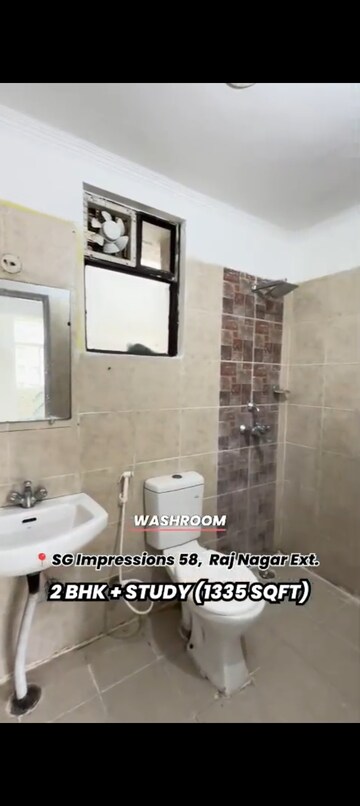 Bathroom in 2.5 BHK Apartment at SG Impressions 58, Raj Nagar Extension – for Sale