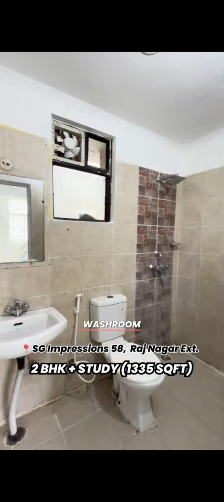 Bathroom, sg-impressions-58 2.5 Bedroom 1335 Sq.Ft. Apartment In Raj Nagar Extension Ghaziabad 8829696