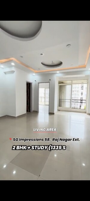 Living Room in 2.5 BHK Apartment at SG Impressions 58, Raj Nagar Extension – for Sale