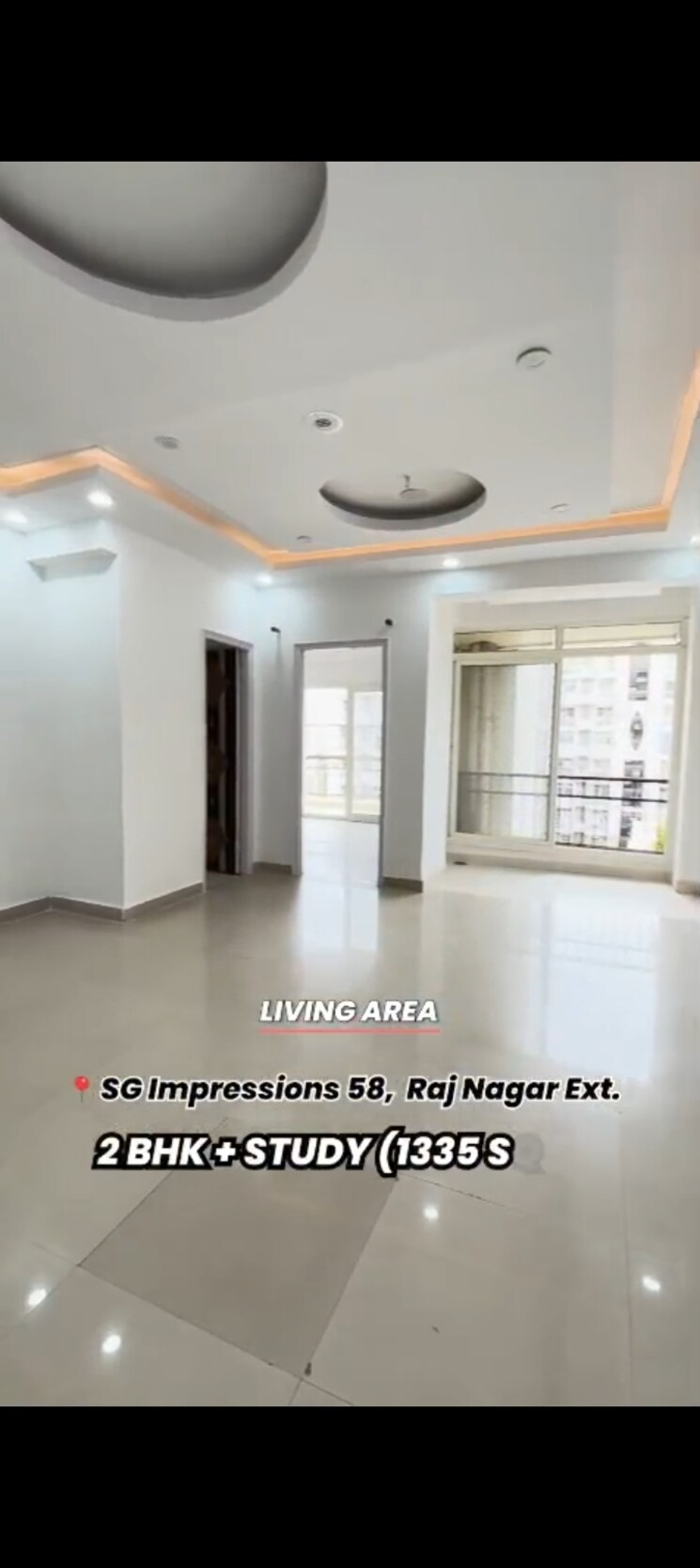 Living Room, sg-impressions-58 2.5 Bedroom 1335 Sq.Ft. Apartment In Raj Nagar Extension Ghaziabad 8829696