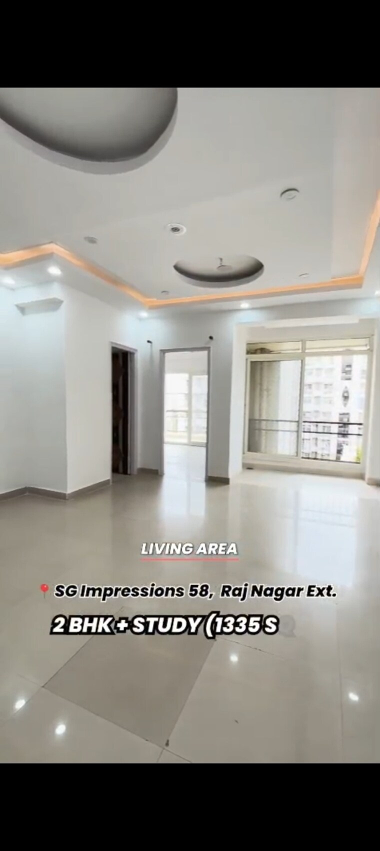 Living Room, sg-impressions-58 2.5 Bedroom 1335 Sq.Ft. Apartment In Raj Nagar Extension Ghaziabad 8829696