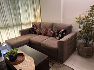 Living Room in 1 BHK Apartment at Aspen Park, Goregaon East – for Rent