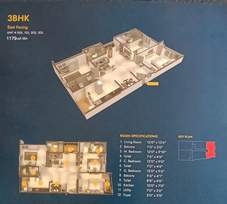 Master Plan, harapanahalli 3 Bedroom 1179 Sq.Ft. Apartment In Harapanahalli Bangalore 8830156