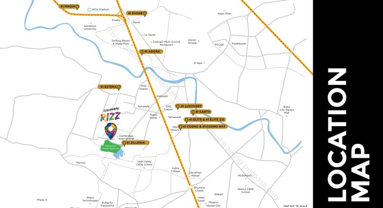 Map Location, krisala-41-zillenia 2 Bedroom 709 Sq.Ft. Apartment In Punawale Pune 8830192