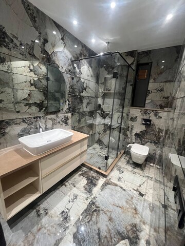Bathroom in 4 BHK Builder Floor at Sushant Lok I – for Sale