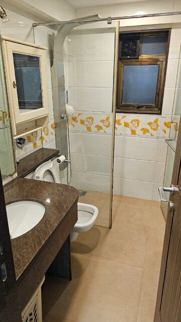Bathroom in 3 BHK Apartment at Khar West – for Rent