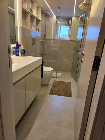 Bathroom in 3 BHK Apartment at Khar West – for Rent