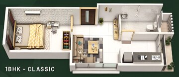 Floor Plan in 1 BHK Apartment at Pushpak Nagar – for Sale