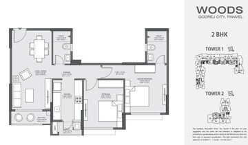 Floor Plan in 2 BHK Apartment at Panvel – for Sale
