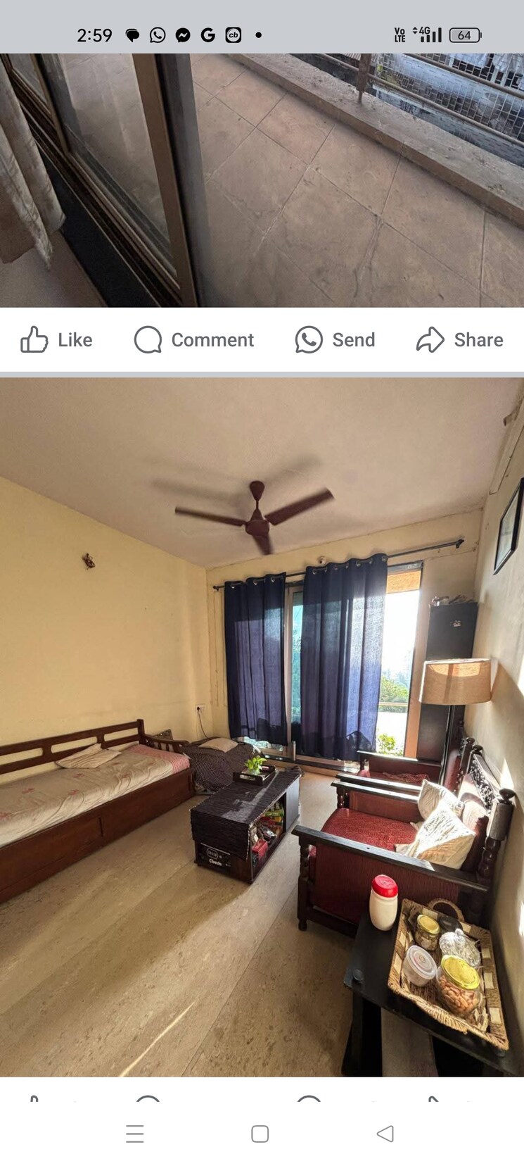 Living Room, abrol-krishna-vastu-1-2 2 Bedroom 612 Sq.Ft. Apartment In Malad West Mumbai 8833916