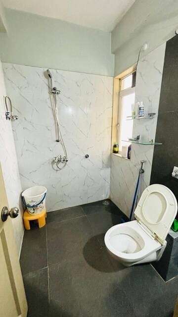 Bathroom in 2 BHK Apartment at Vijay Nakshatra, Ghodbunder Road – for Rent