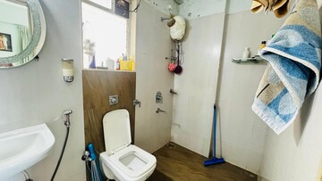 Bathroom in 2 BHK Apartment at Vijay Nakshatra, Ghodbunder Road – for Rent