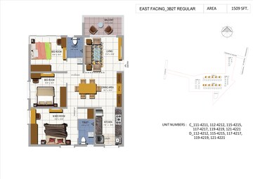Master Plan in 3 BHK Apartment at Urbanrise The World of Joy, Miyapur – for Sale
