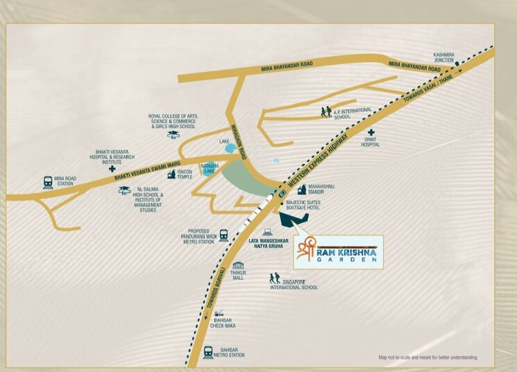 Map Location, shree-ram-krishna-garden 1 Bedroom 400 Sq.Ft. Apartment In Mira Road East Thane 8834305