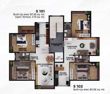 Floor Plan in 2 BHK Builder Floor at Curchorem – for Sale