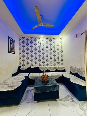 Bedroom in 3 BHK Builder Floor at Lake View Complex, Dhakoli – for Sale