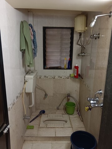 Bathroom in 3 BHK Apartment at Moksh Apartments, Malad East – for Rent
