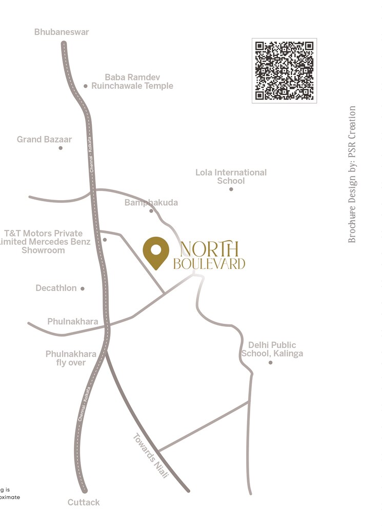 Map Location, phulnakhara 3 Bedroom 1932 Sq.Ft. Apartment In Phulnakhara Bhubaneswar 8834971