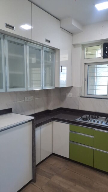 Kitchen in 3 BHK Apartment at Neelkanth Palms Phase 2, Thane West – for Rent