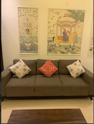 Living Room in 3 BHK Apartment at Hill Ridge Springs, Gachibowli – for Rent