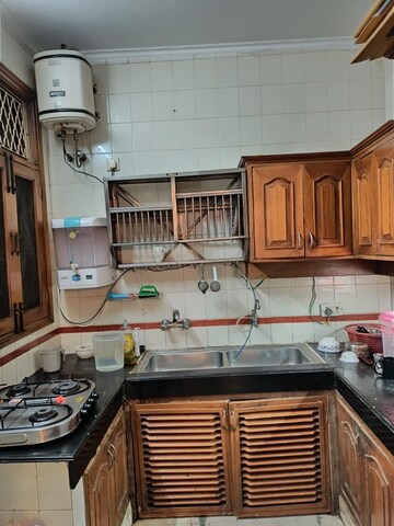 Kitchen in 2 BHK Builder Floor at Greater Kailash I – for Rent