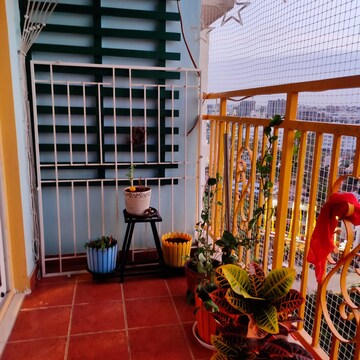 Balcony in 2.5 BHK Apartment at Prestige Gulmohar, Horamavu – for Rent