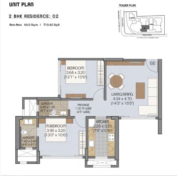 Floor Plan in 2 BHK Apartment at Matunga West – for Sale