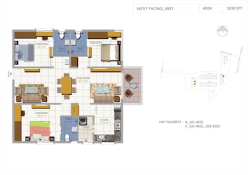 Master Plan in 3 BHK Apartment at Urbanrise The World of Joy, Miyapur – for Sale