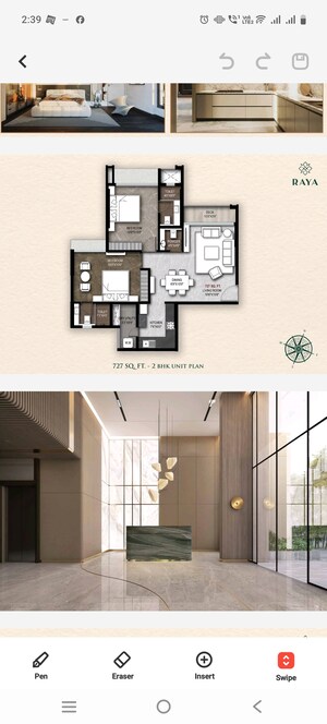 Floor Plan in 2 BHK Apartment at Roswalt Raya, Chembur – for Sale