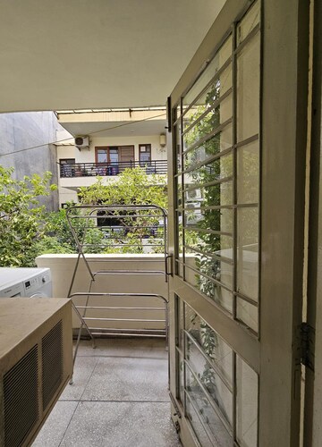 Balcony in 3 BHK Builder Floor at Auram Floor, South City 2 – for Rent